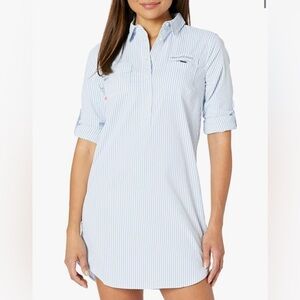 Vineyard Vines Seersucker Performance Harbor Shirt Cover Up